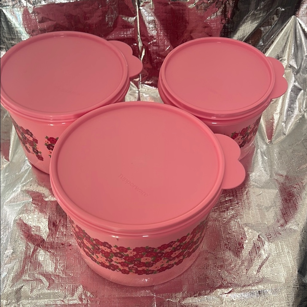 Pink Floral Storage Containers - Picture 6 of 6